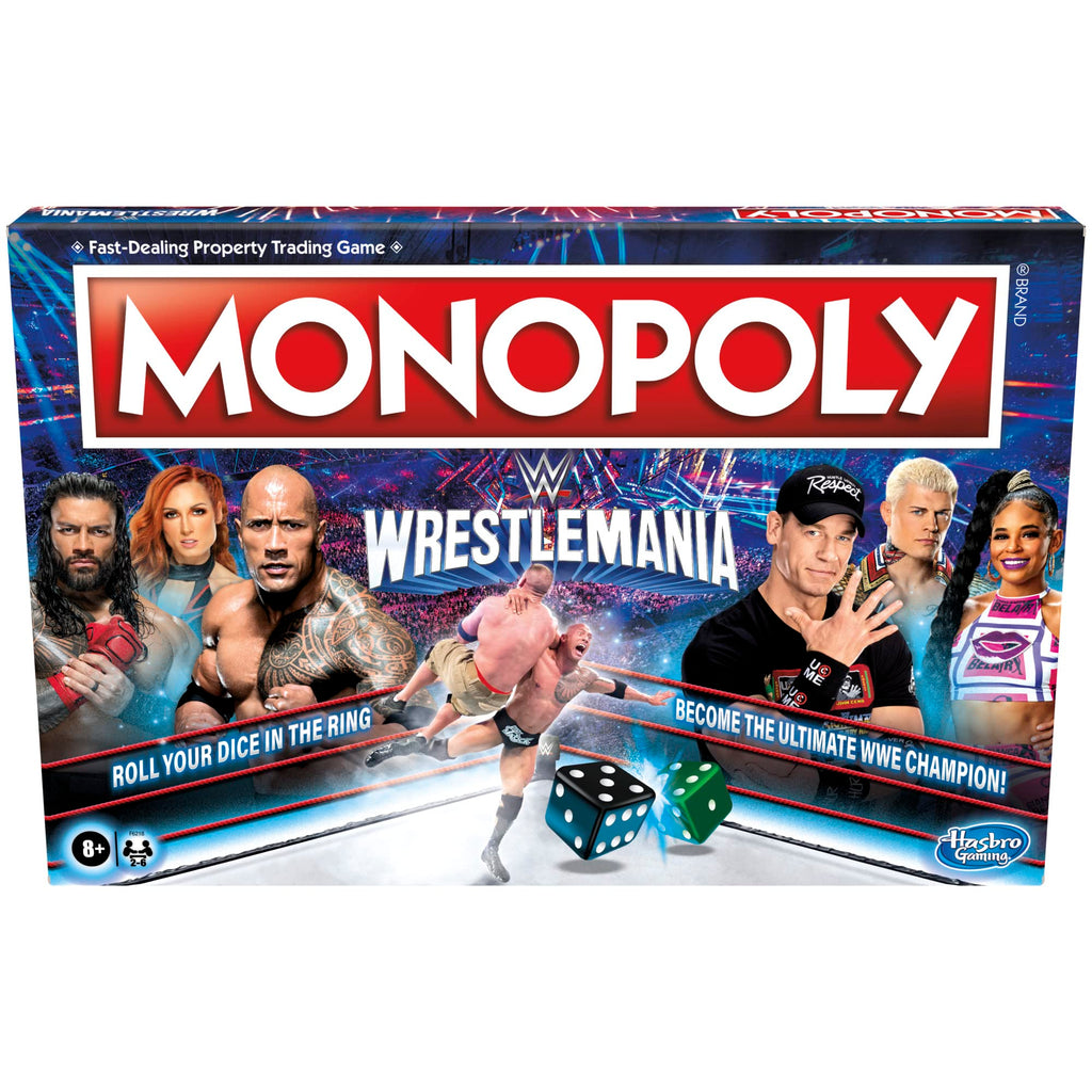 Hasbro Gaming Monopoly: Wrestlemania Edition Board Game for Ages 8 and up Monopoly Game Inspired by WWE Wrestlemania Family Games for 2-6 Players Kids Games
