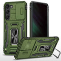 Korecase Case for Samsung Galaxy S24+ Plus Case with Camera CoverSamsung S24 Plus Phone Cover with Finger Ring KickstandMilitary Grade Shockproof Protective CoverGreen